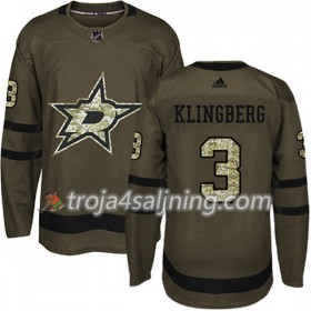 Dallas Stars tröja John Klingberg 3 Adidas 2017-2018 Camo Grön Authentic - NHL Tröjor Herr